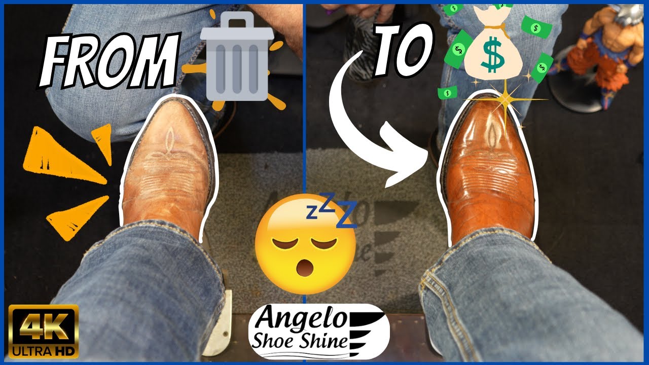 SAVING YOUR FAVORITE BOOTS!!! | Angelo Shoe Shine ASMR