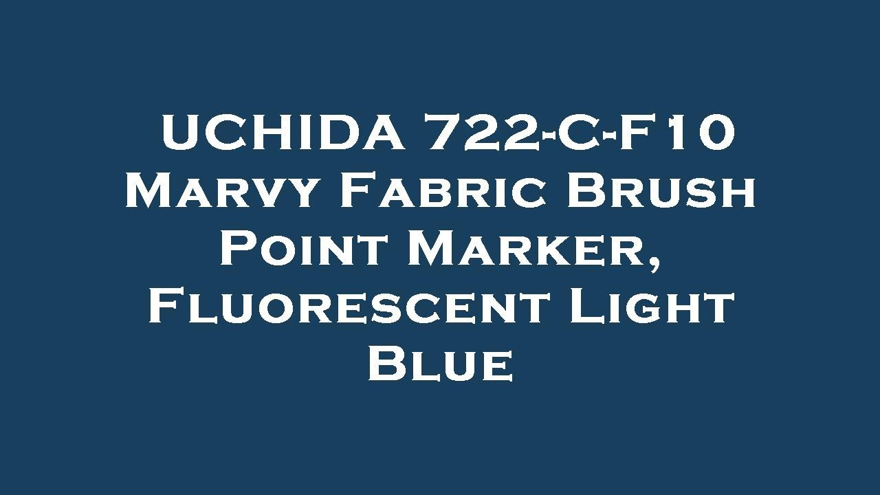 UCHIDA 722-C-F10 Marvy Fabric Brush Point Marker, Fluorescent Light Blue Amazon Review