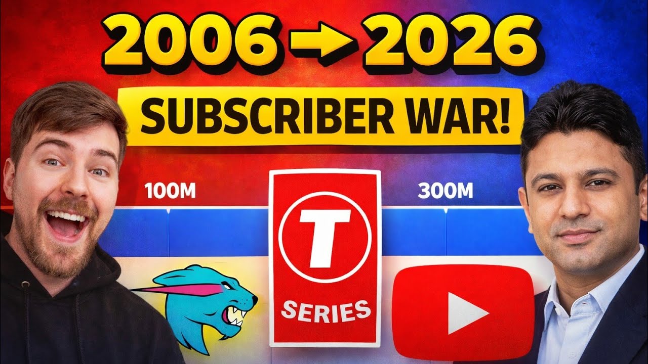Most subscribed youtube channel from 2006-2026 