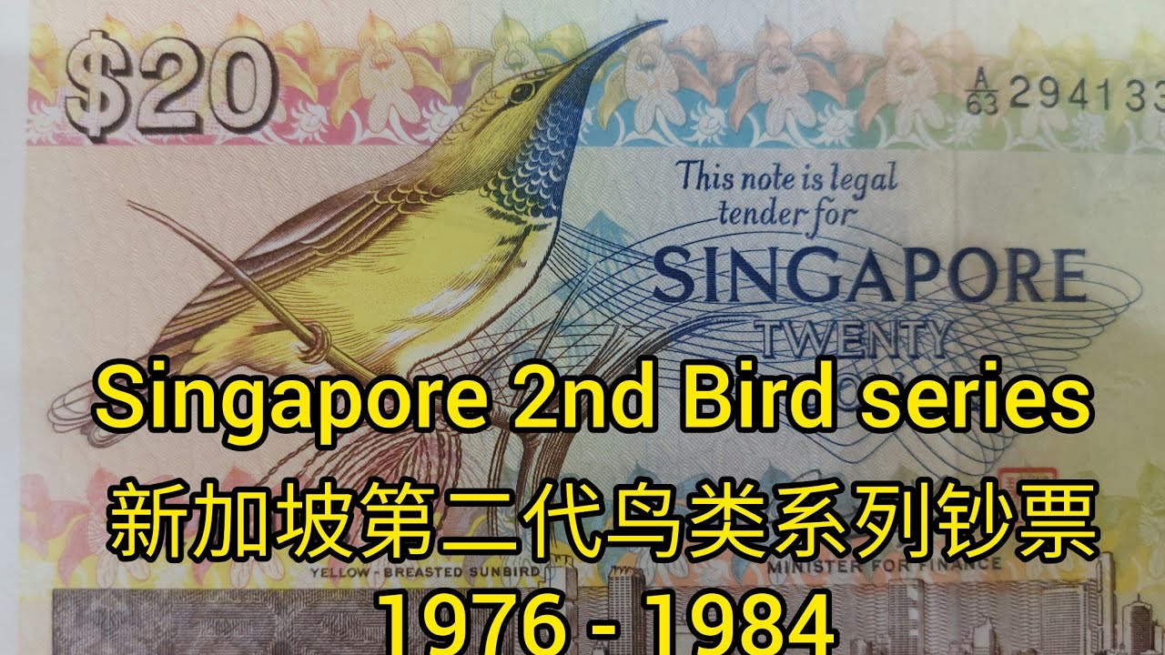 Singapore 2nd Bird series 1976 - 1984 新加坡第二代鸟类系列钞票