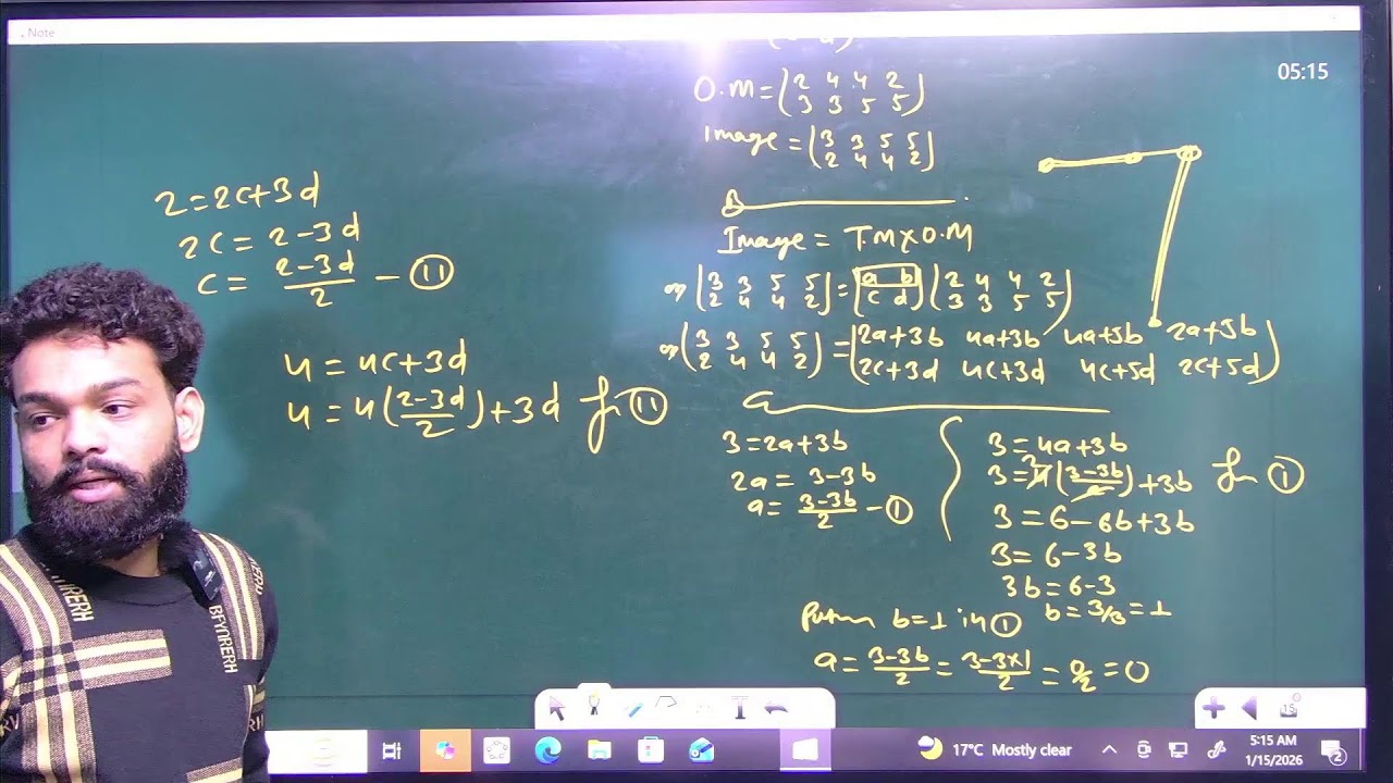 Master class for see about matrix transformation By: pawan sir 