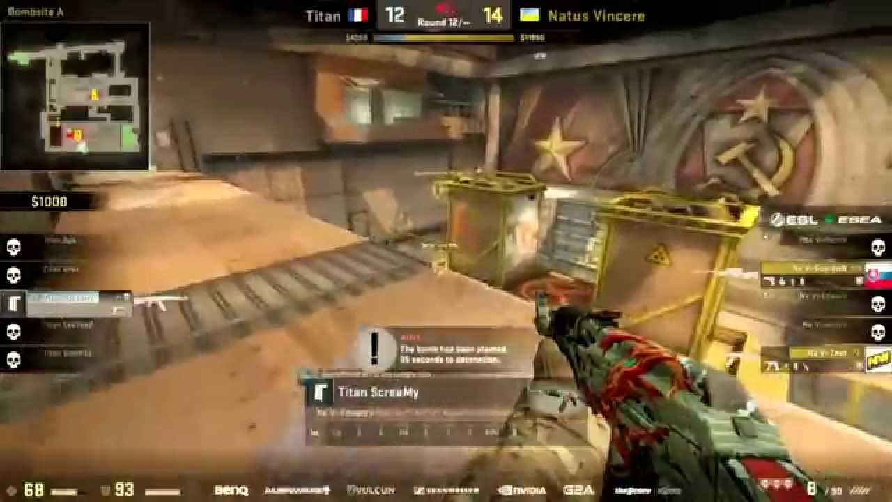 Titan ScreaM 1v4 clutch (1v5) vs NaVi [CSGO Highlight]