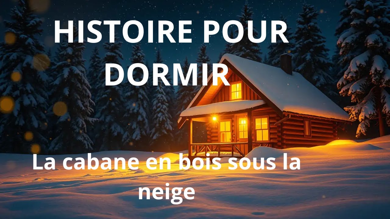 la cabane en bois sous la neige