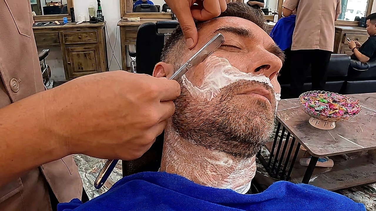$4 haircut $2 Shave at BEST Barber Shop in Vietnam