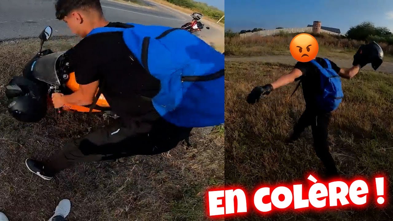 UN MOTARD EN COLÈRE, CAR IL EST TOMBÉ À MOTO ! 😡 +Rage & Crash 2024