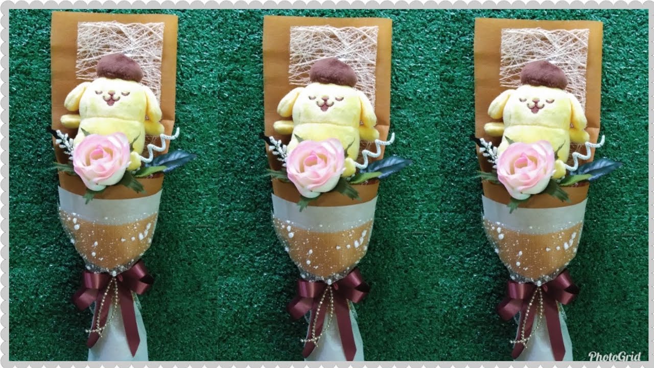 ช่อตุ๊กตาของขวัญวันปัจฉิม/How to make  small doll bouquet
