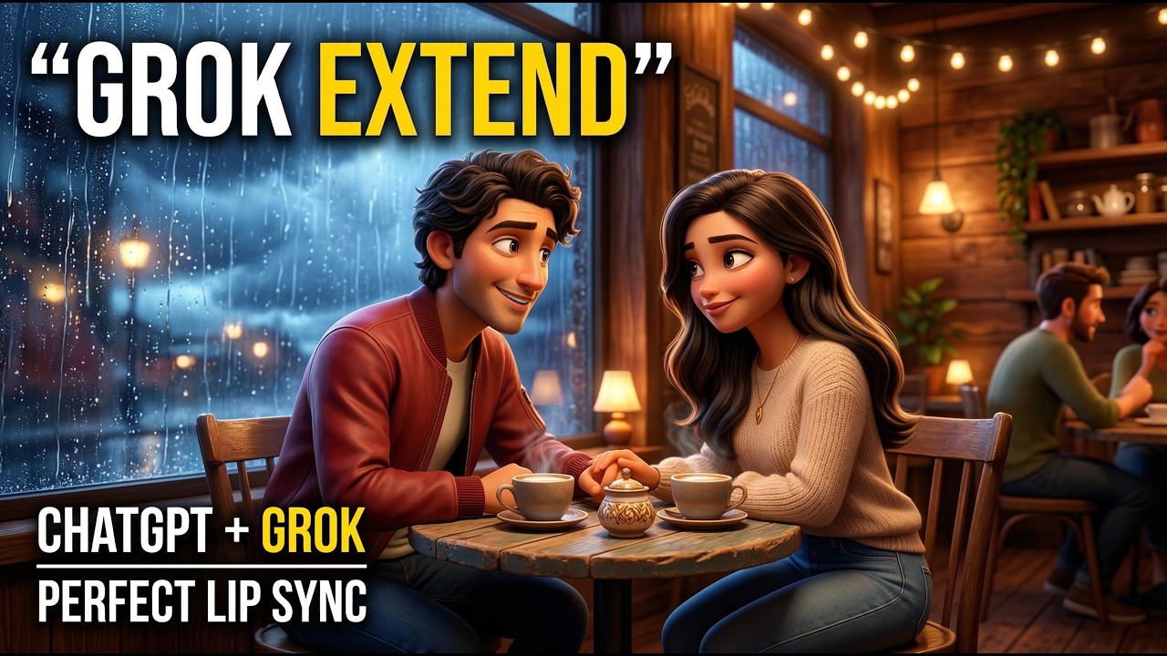 Grok Extend Method: Create AI Animated Talking Characters for YouTube in Minutes (Full Tutorial)