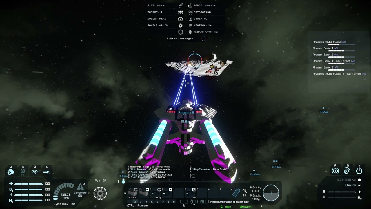 Space Engineers 2023 Very Small Sovereign Class Takes Down Star Destroyer