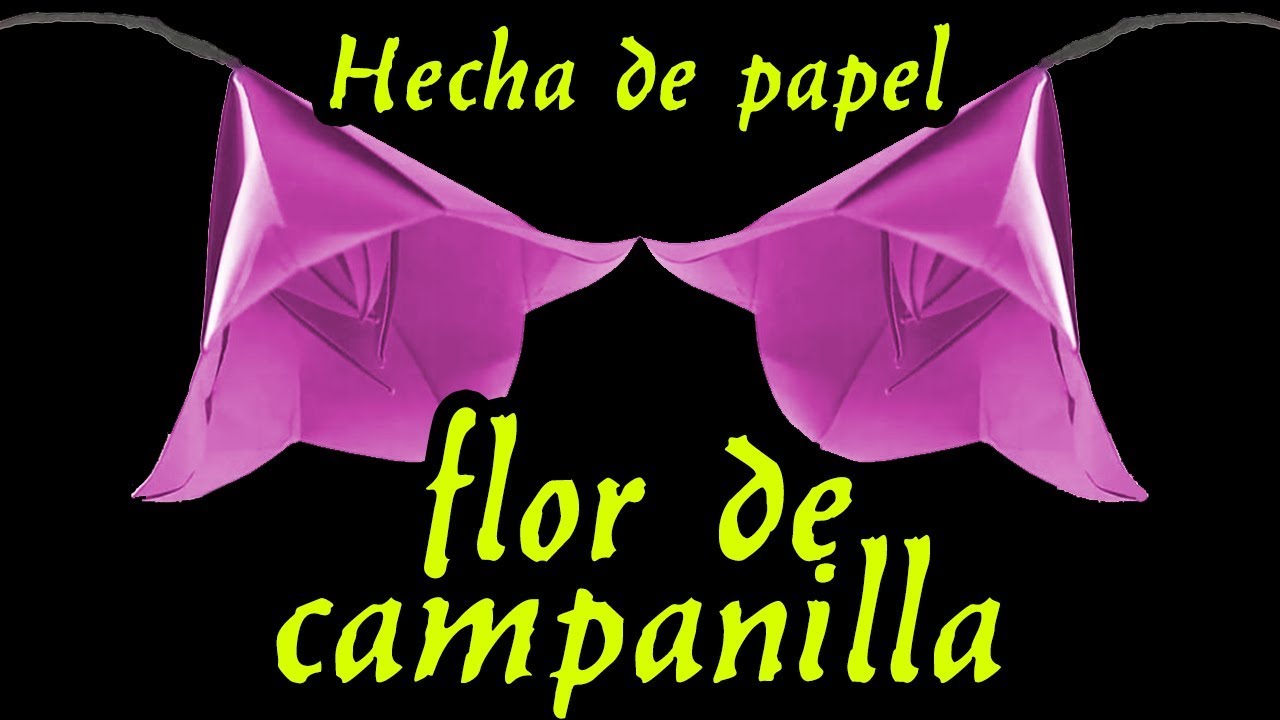 Flor de campanilla hecha con papel | Flores de papel | Origami | Papiroflexia
