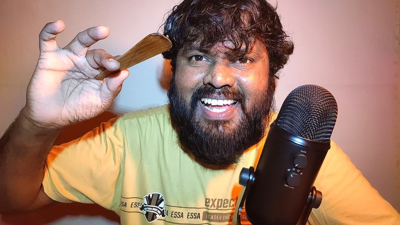 ASMR Mouth Sounds Wooden Spoon