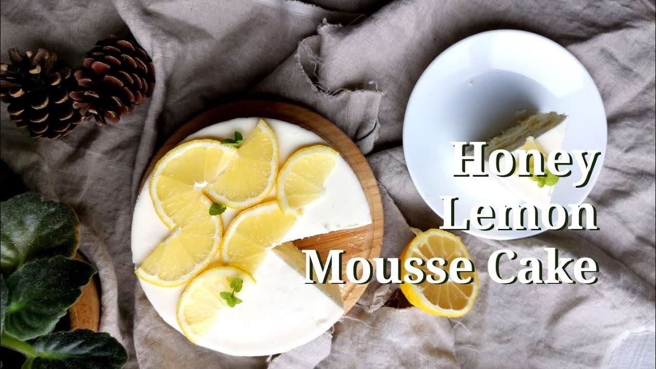 Honey Lemon 🍋 Yogurt Mousse Cake (Gluten-free) 蜂蜜柠檬莫斯蛋糕 (无麸质无碳水)