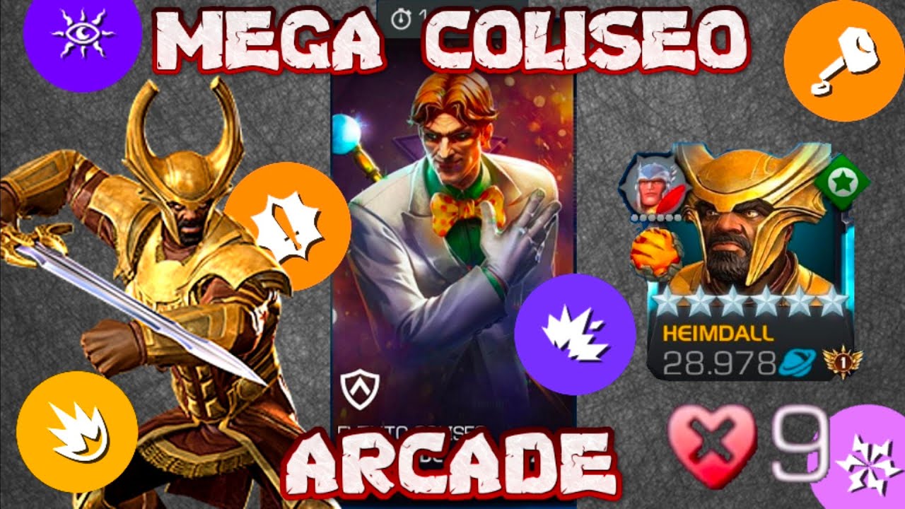 COLISEO HEINDAL 6⭐ VS ARCADE COLISEO 100% DE VIDA ×9 VIDAS A FULL FULL | MCOC 