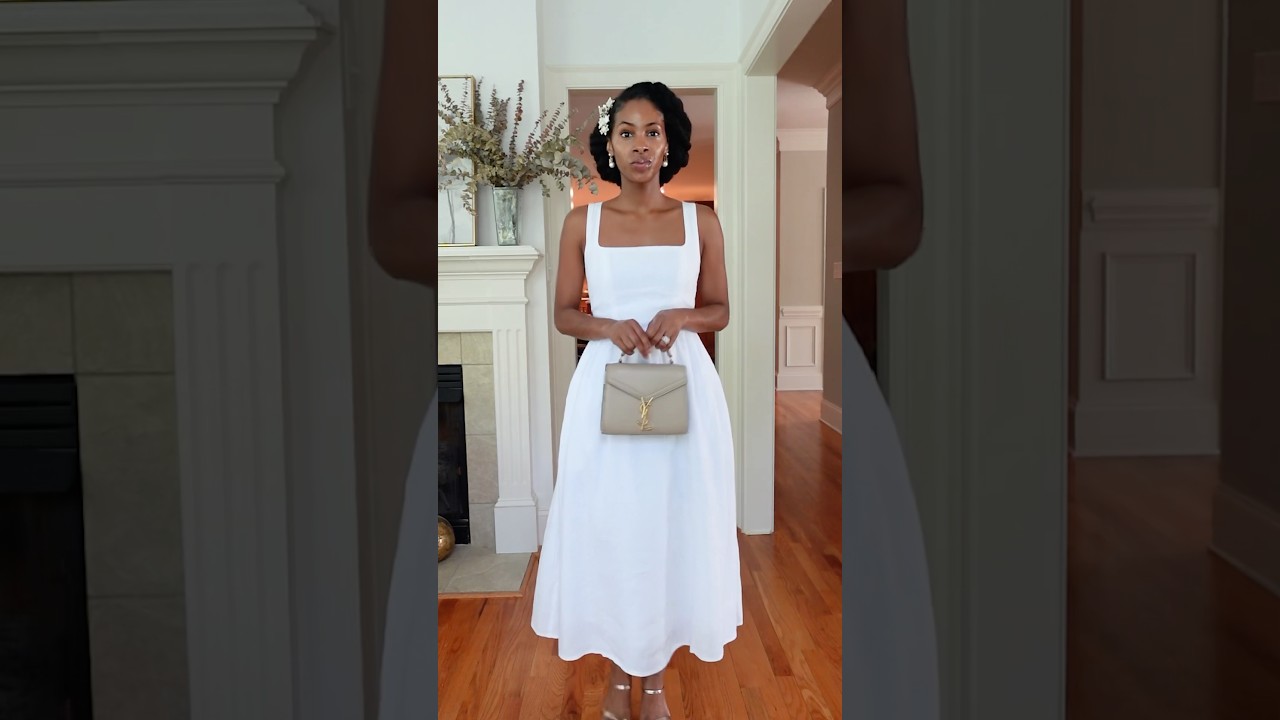 The perfect white linen dress with Quince. #summerdresses #elegantstyle #classicstyle #summer