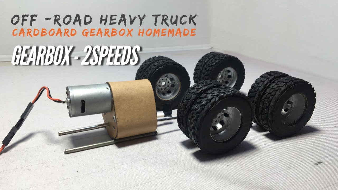 How to Make RC Homemade Remote Control Heavy Truck Off-Road GearBox 2Speeds at Home