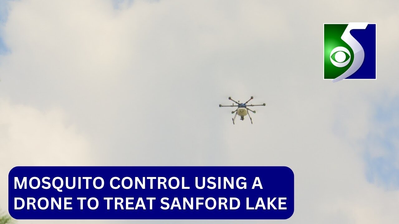 Mosquito control using a drone to treat Sanford Lake