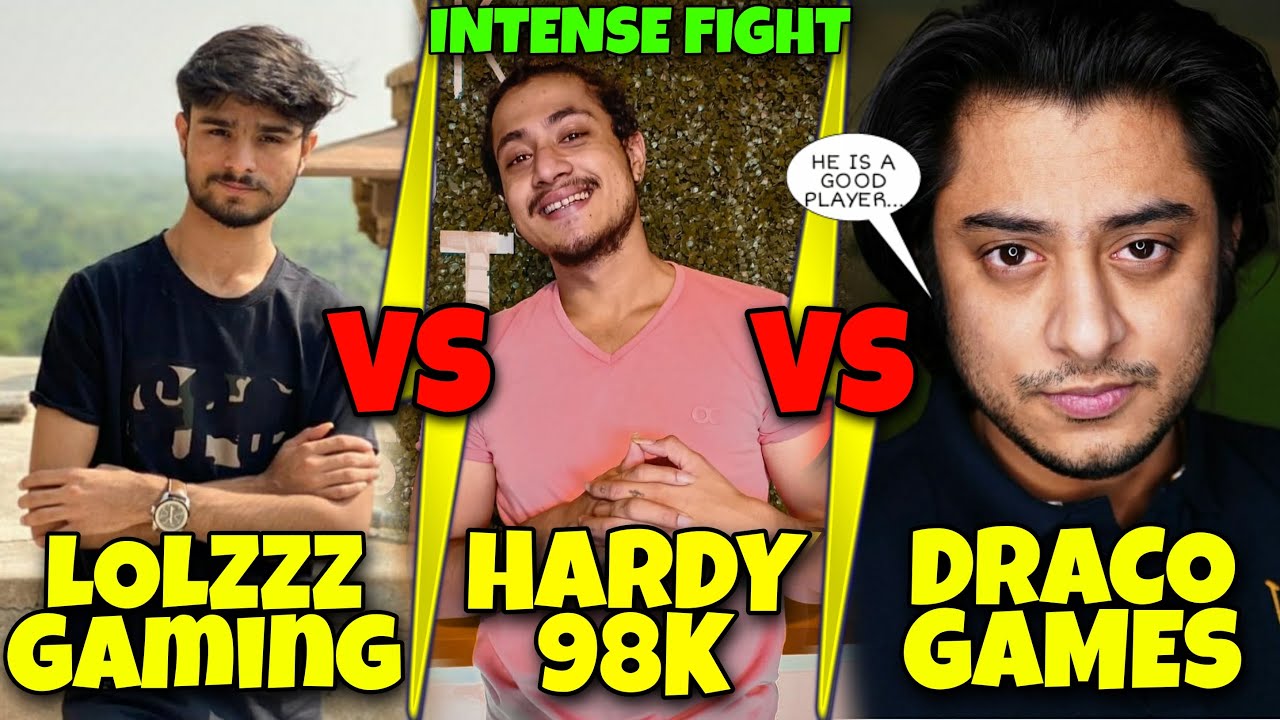 HE IS A GOOD PLAYER | [Bi] LoLzZz VS DRACO VS HARDY 98K | INTENSE FIGHT | BAKCHODI | PUBGM| MN squad