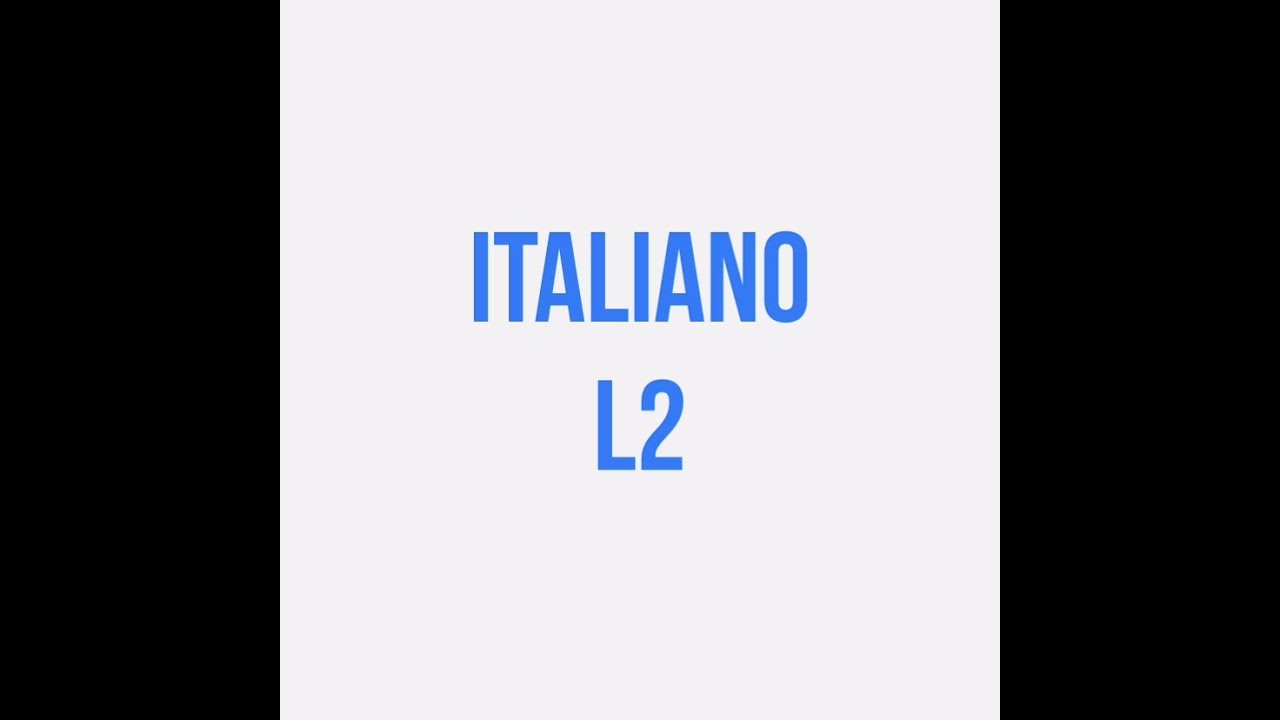 Italiano L2 - Alfabeto