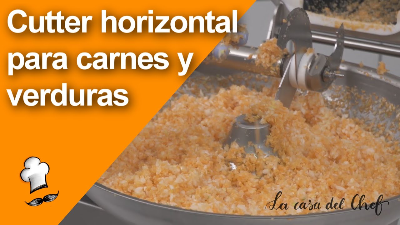 ▷ Cutter horizontal para carne y verduras. Cortadora profesional de gran capacidad