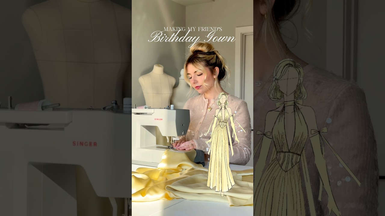 Making my friend a birthday gown 🪡✨ #fashiondesign #sew #sewing #fashion #dressmaker