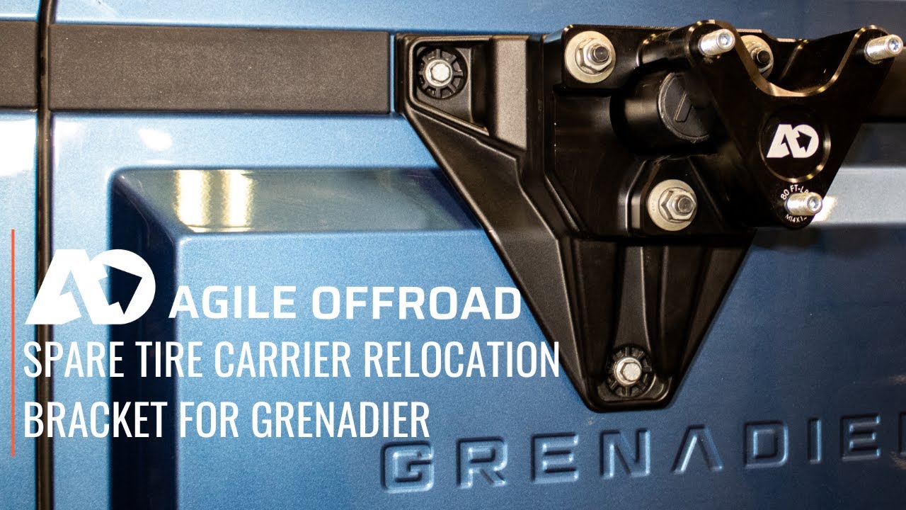 Grenadier Spare Tire Carrier Relocation Bracket by Agile Offroad