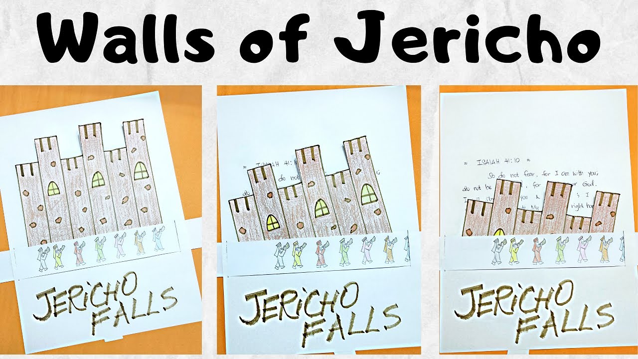 Jericho Falls | Walls of Jericho Arts & Crafts | Joshua 3-6 #papercraft