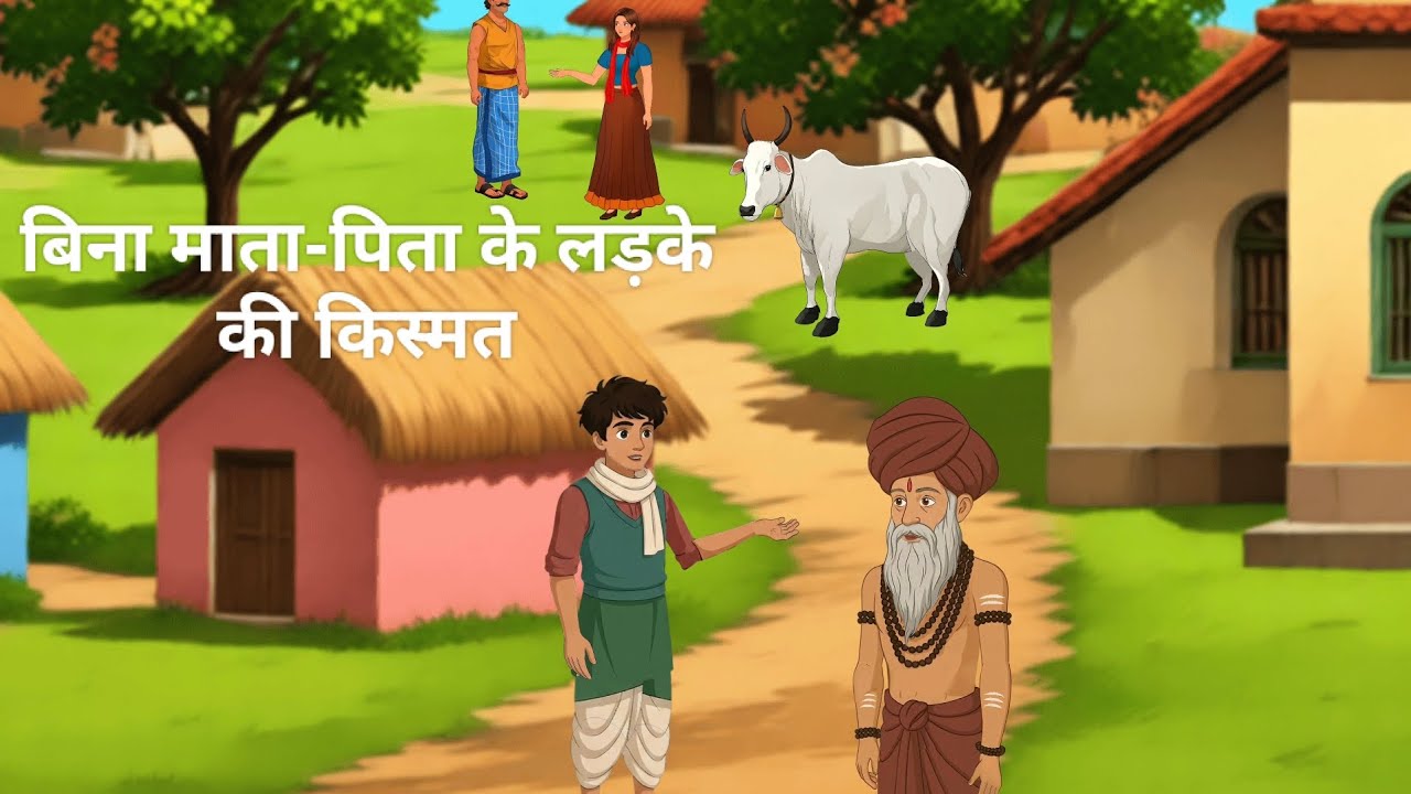 बिना माता-पिता के लड़के की किस्मत🙏😀 Hindi kahani। Moral story।  Cartoon story। Hammad village story