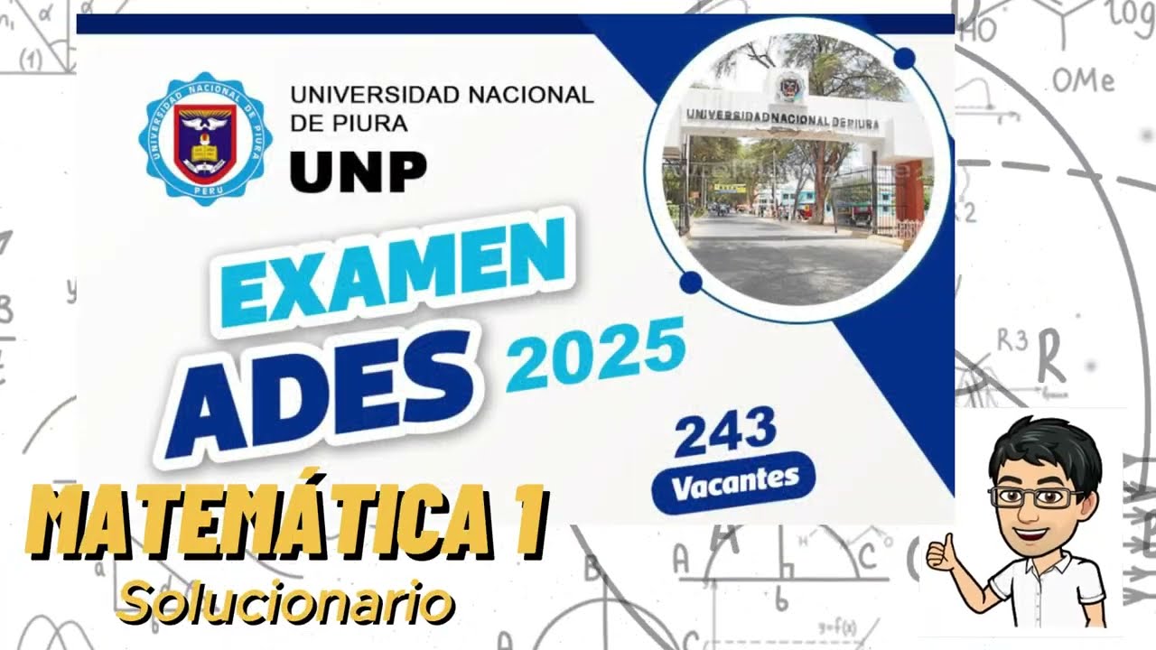 Solucionario Admisión UNP ADES 2025 Matemática 1