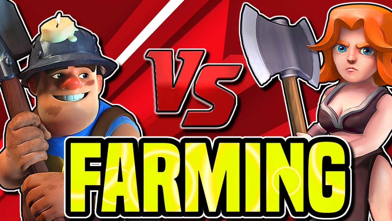 MASS VALKYRIE vs. MASS MINER FARMING | TH10 FARMING STRATS | Clash of Clans