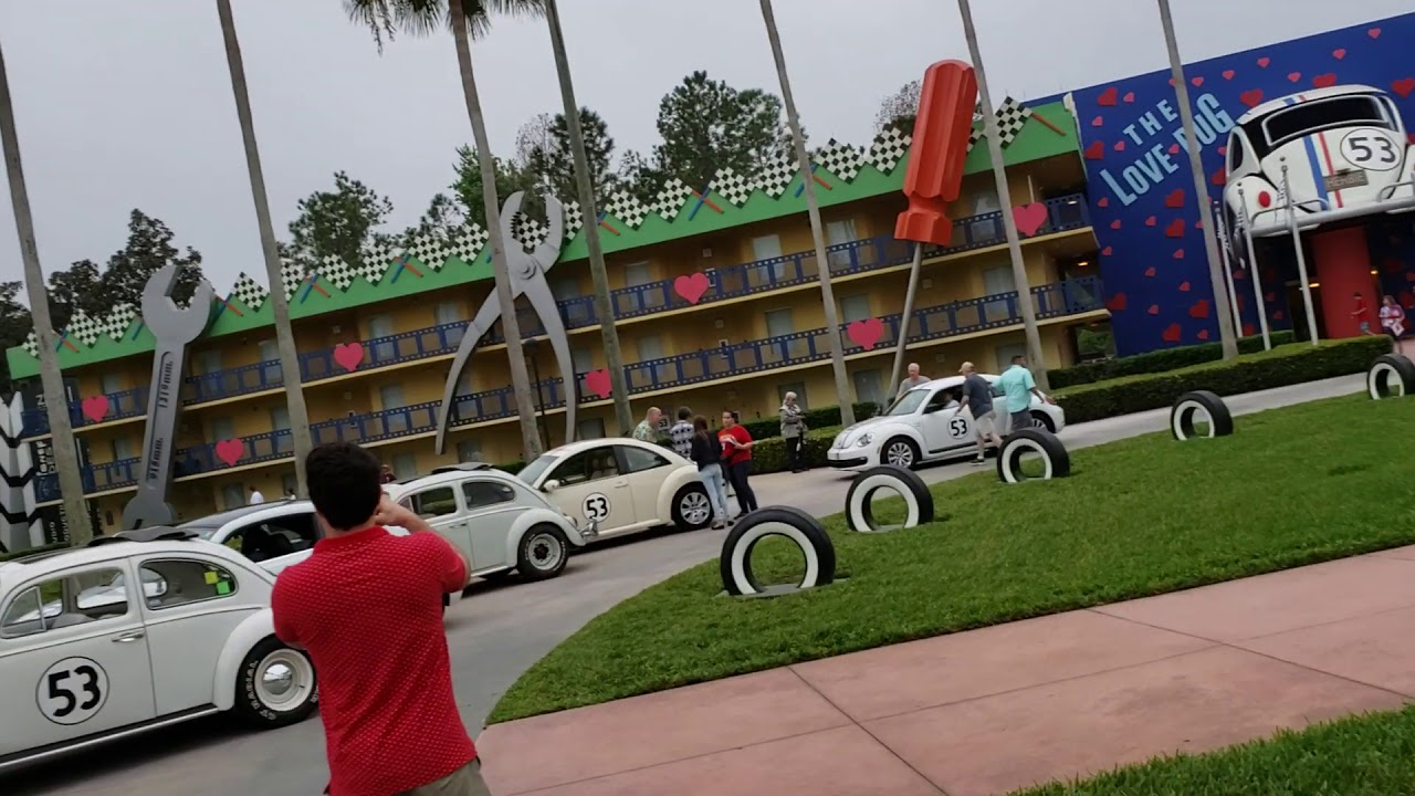 Largest VW Beetle Herbie The Love Bug  GTG ever 50th Anniversary @ Disney All Star Movies Resort