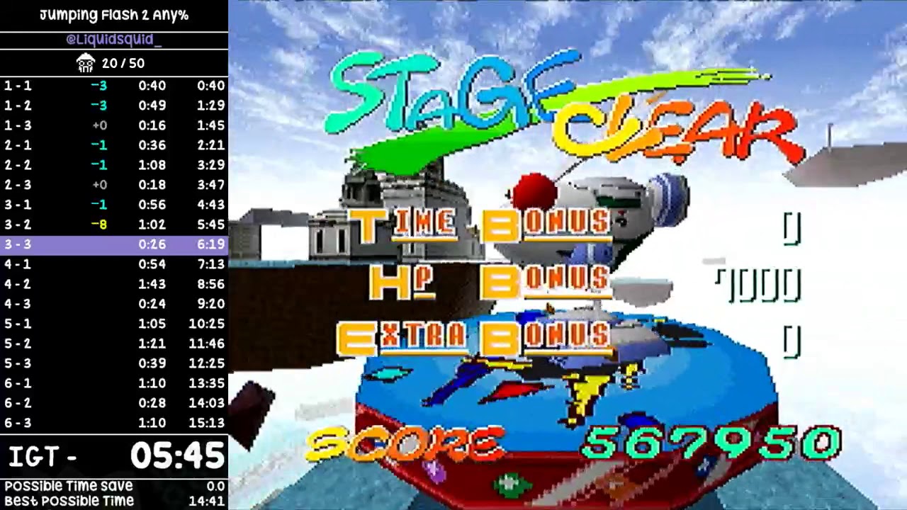 Jumping Flash 2 Any% Speedrun in 14:24