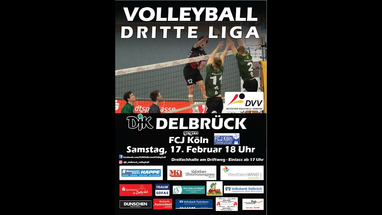 🔥🏐Volleyball 3. Liga Männer West: DJK Delbrück - FCJ Köln
