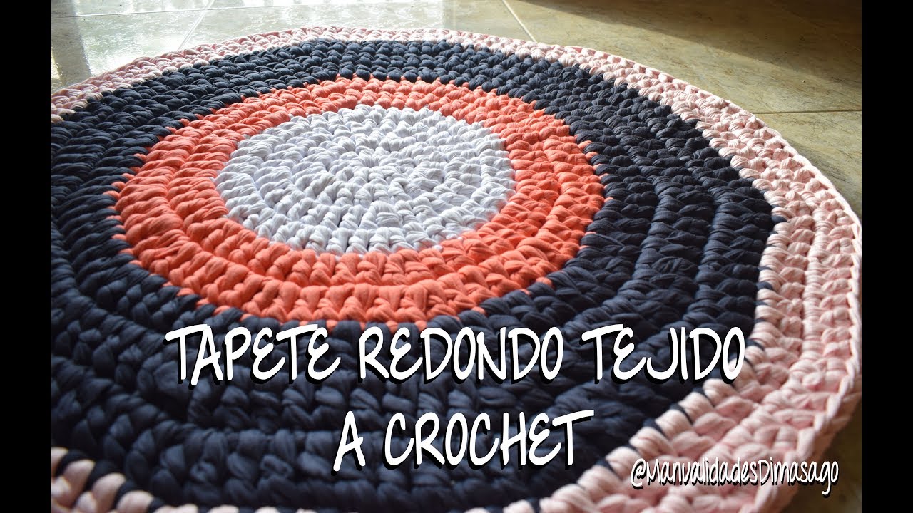 Tepete o alfombra redondo tejido a crochet con Trapillo ♥♥♥ Totora
