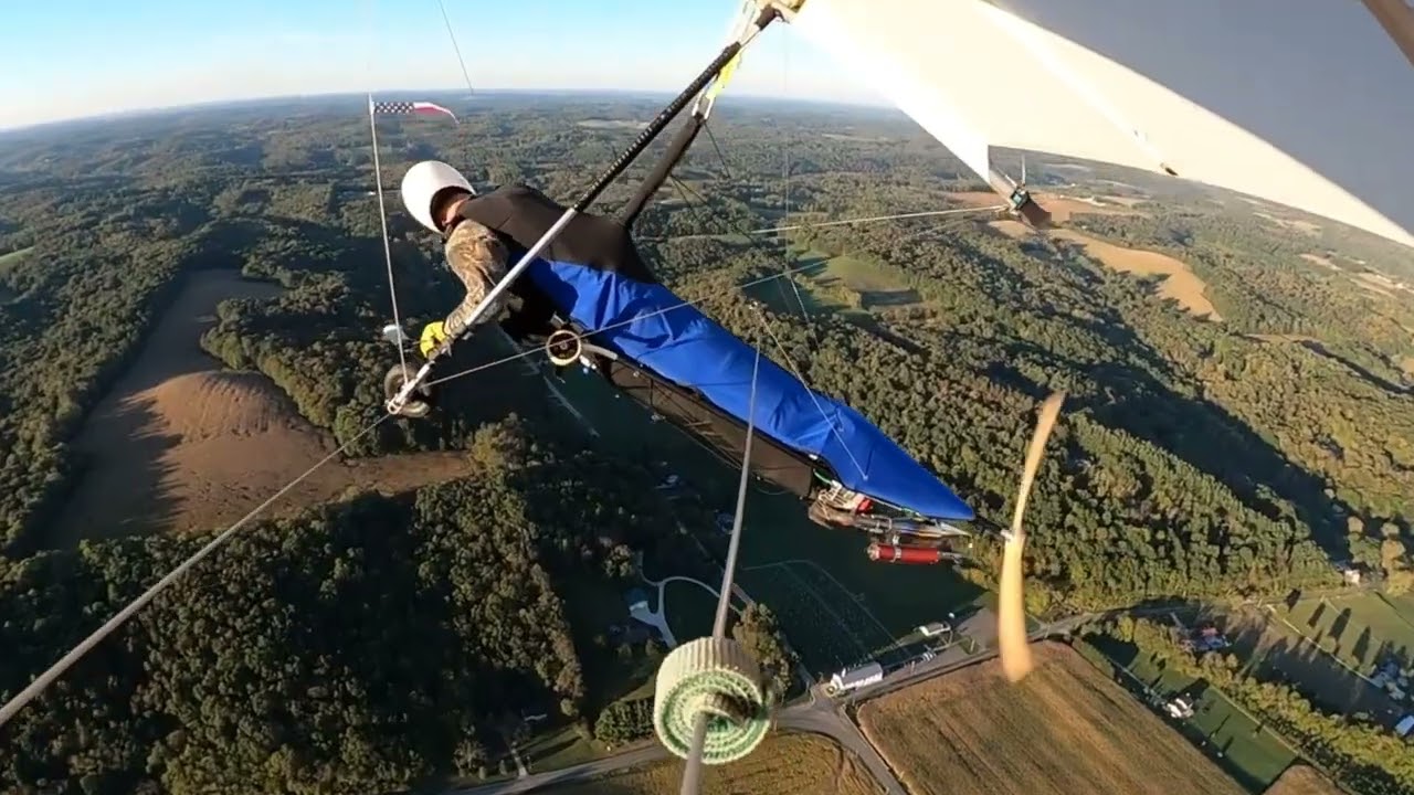 FLIGHT to HOMECOMING FOOTBALL GAME 10.1.21 #MosquitoNRG #HangGliding #FLPHG #Flying #GoPro #GoPro360