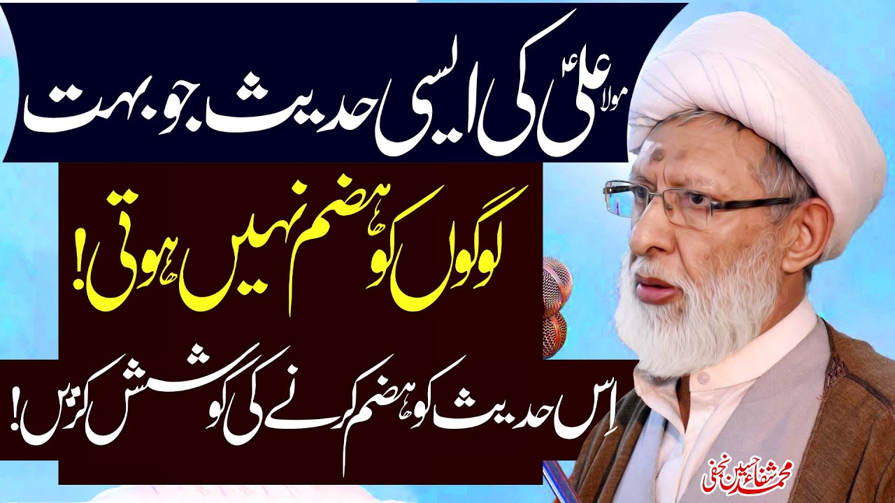 Iss Hadith Ko Hazm Karny Ki Koshish Karain ? | Maulana Muhammad Shifa Hussain Najafi | 4K