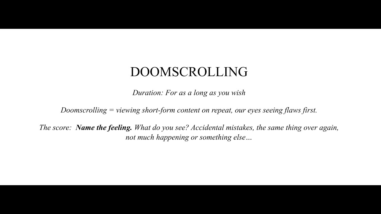 Music Score Video: Doomscrolling for Solo Harpsichord 