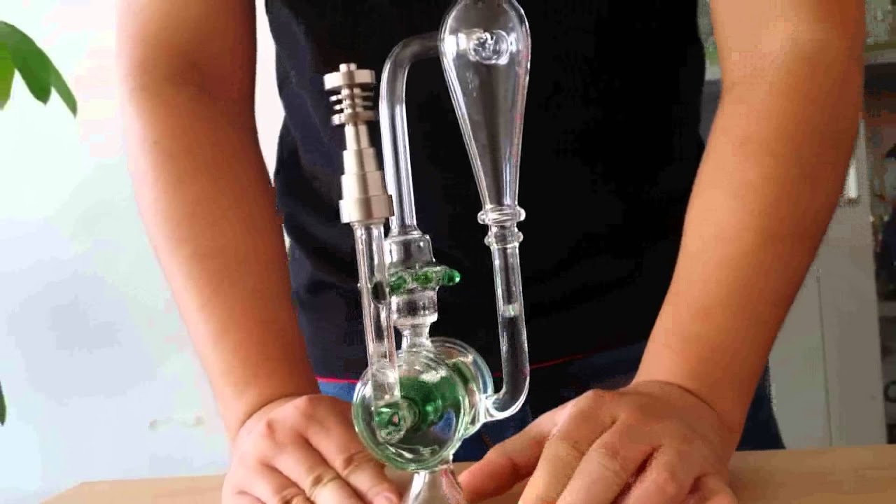 Glass Recycler oil rigs glass waterpipes glass hookah shisha with inliner perc