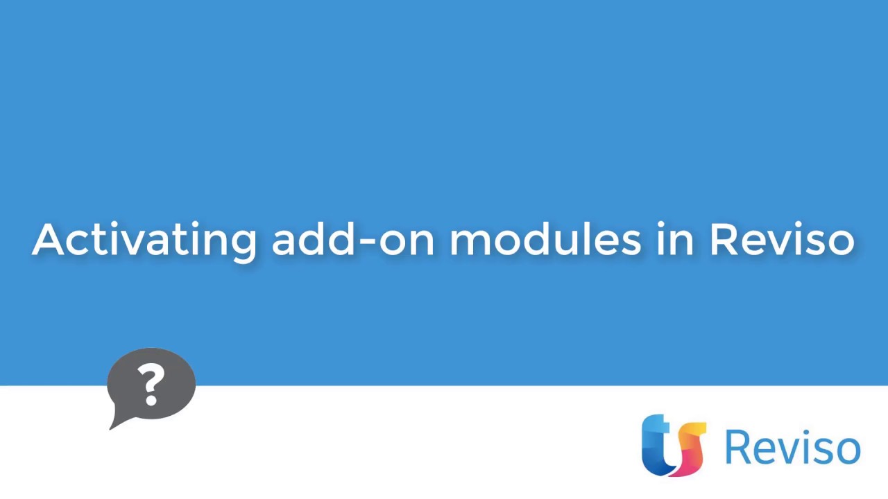 Activating add-on modules in Reviso