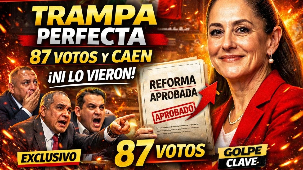 Claudia Sheinbaum logra 87 votos y deja en shock a la oposici&oacute;n en M&eacute;xico