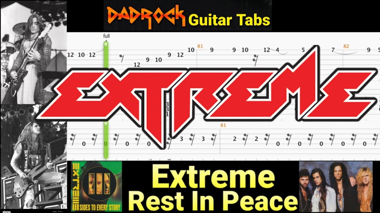 Rest In Peace - Extreme - Guitar + Bass TABS Lesson