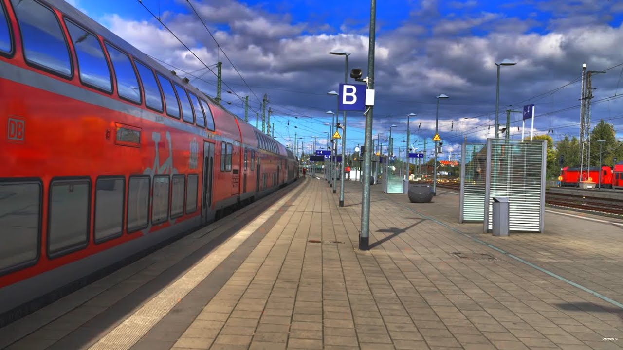 Germany, train ride from Angermünde to Berlin Gesundbrunnen