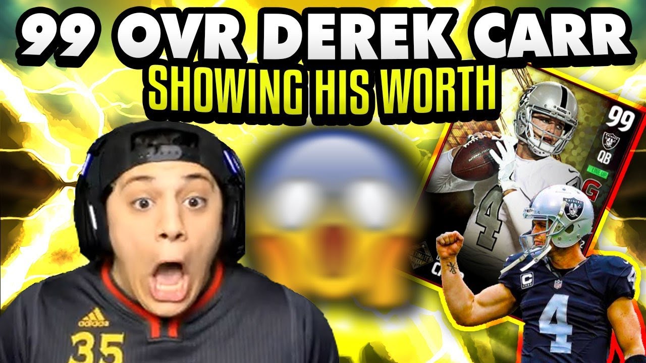 ULTIMATE TICKET DEREK CARR SHOWING HIS WORTH! - MADDEN 17 ULTIMATE TEAM