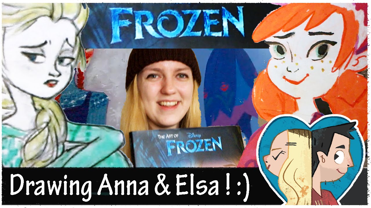 LET'S DRAW: Anna & Elsa from FROZEN