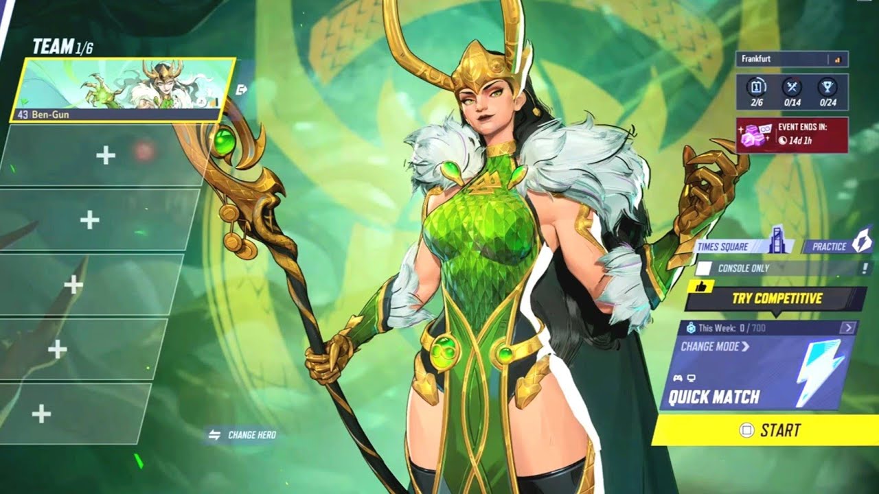 Marvel Rivals - Lady Loki Gameplay & Skin Showcase (4K)
