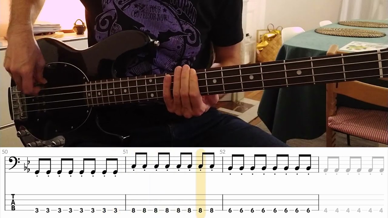 Adele - Rolling in the deep (Bass Cover With Tabs)