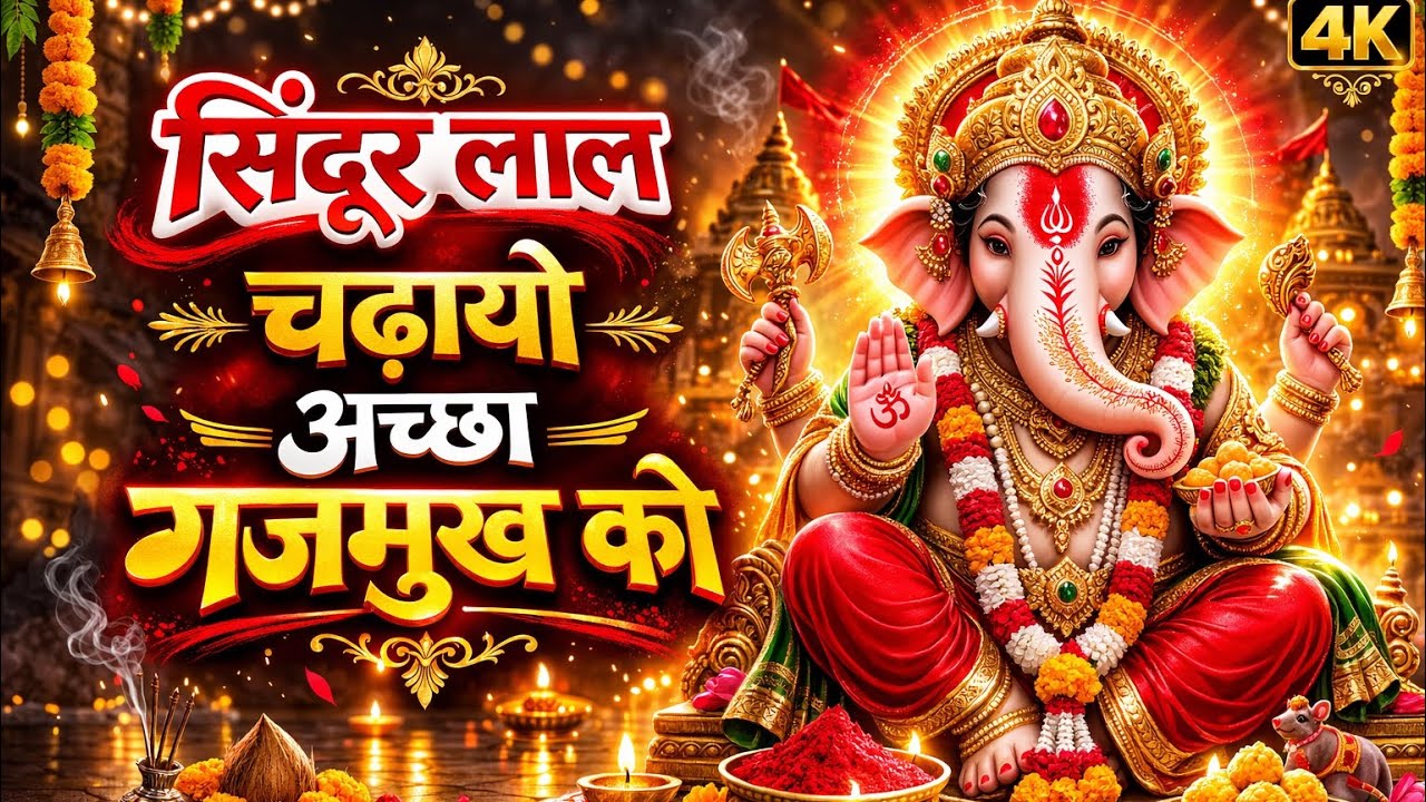 सिंदूर लाल चढ़ायो अच्छा गजमुख को | Sindur Laal Chadayo Acha Gajmukh Ko |New Aarti | Vedic Vaani 2026
