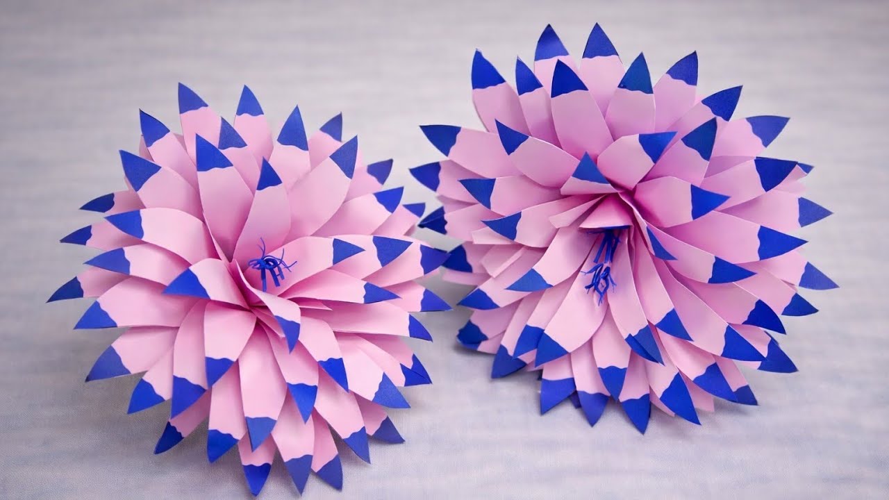 Beautiful Paper Flower Craft | Easy Handmade Flower Decoration