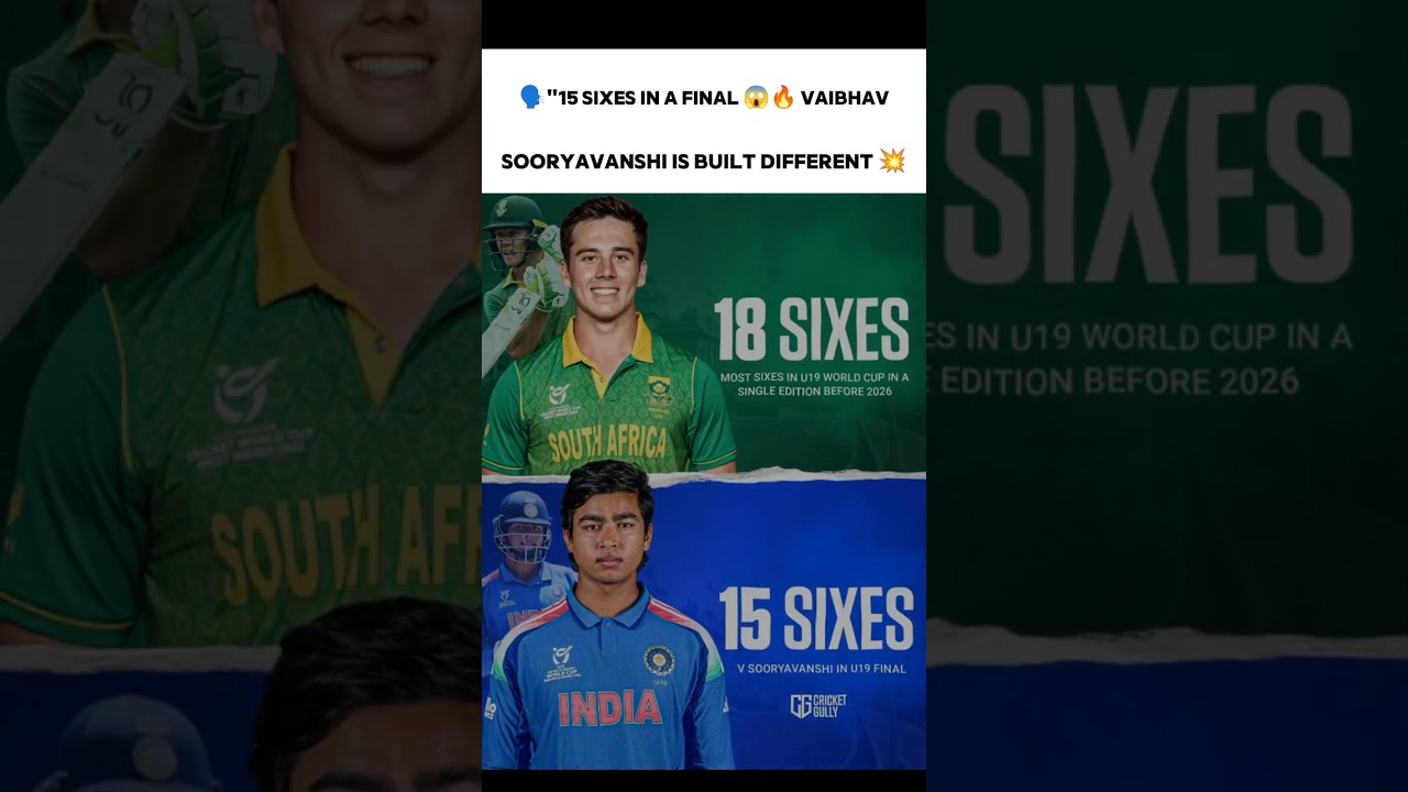 15 sixes in a final 😱🔥 Vaibhav Sooryavanshi is built different 💥