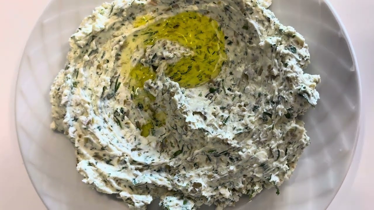 🥗 Lezzetli Yeşil Zeytinli Peynir Ezmesi😋😋|| Green Olive Cheese Spread