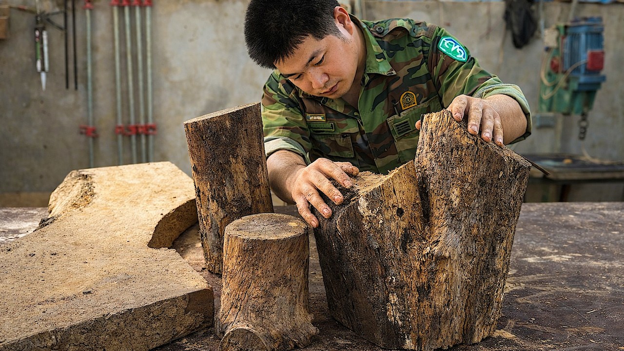 Everyone Called These Rotten Logs Trash… Then This Carpenter Did the Impossible
