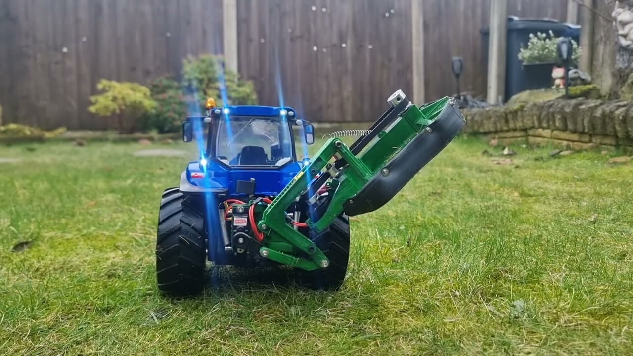 DIY RC Tractor grass mower .